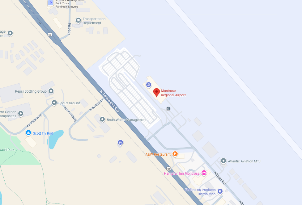 Montrose Airport Map Montrose Airport Map