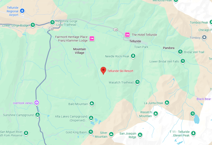 Telluride Ski Resort Map Telluride Ski Resort Map
