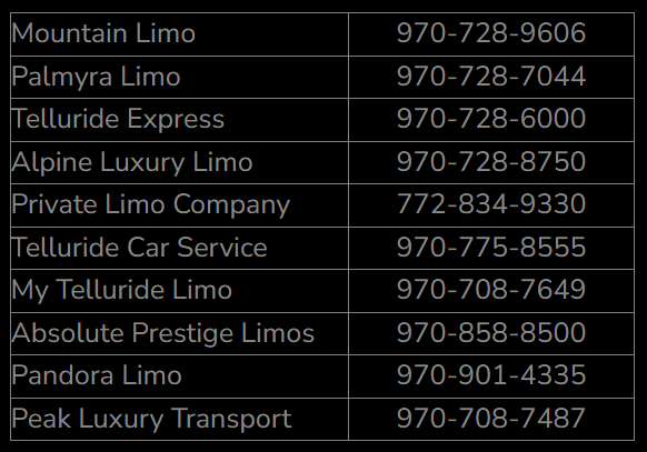 transportation for telluride